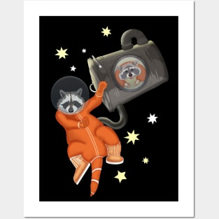 Space Raccoon. Trash pandas in the space Posters and Art